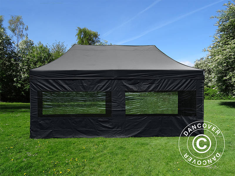Quick-up telt FleXtents PRO 3x6m Svart, inkl. 6 sider - Image 2