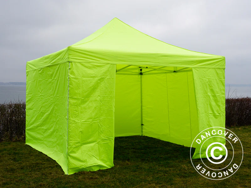 Quick-up telt FleXtents PRO 4x4m Neongul/grønn, inkl. 4 sider - Image 10