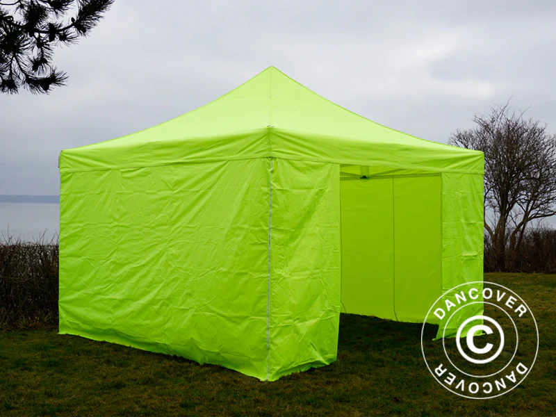 Quick-up telt FleXtents PRO 4x4m Neongul/grønn, inkl. 4 sider - Image 12