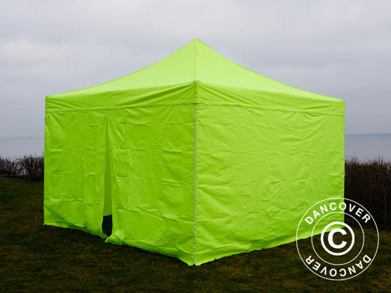 Quick-up telt FleXtents PRO 4x4m Neongul/grønn, inkl. 4 sider - Image 5