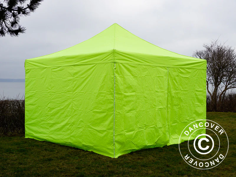 Quick-up telt FleXtents PRO 4x4m Neongul/grønn, inkl. 4 sider - Image 7