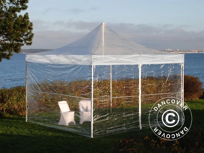 Quick-up telt FleXtents PRO 4x4m Transparent, inkl. 4 sider - Image 4