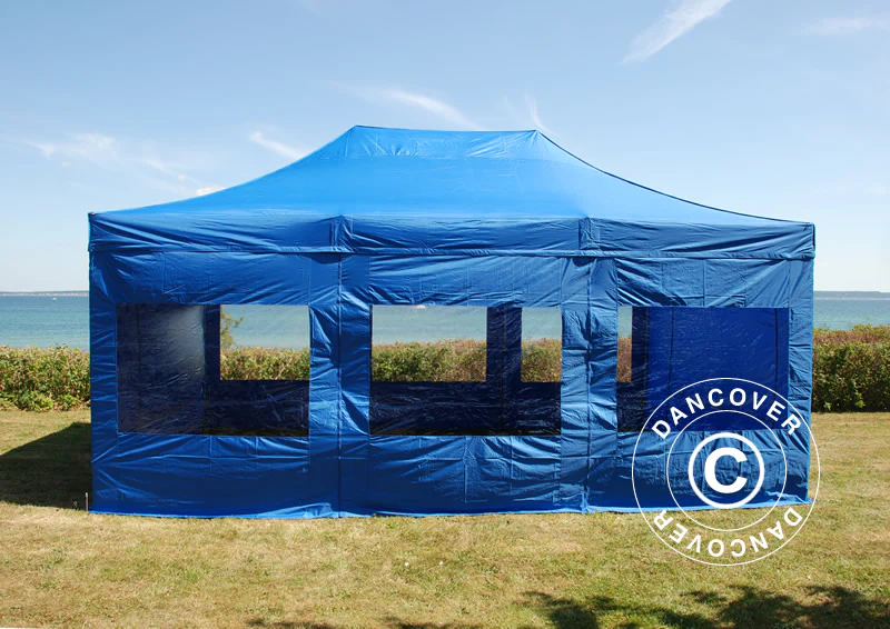 Quick-up telt FleXtents PRO 4x6m Blå, inkl. 8 sider - Image 8