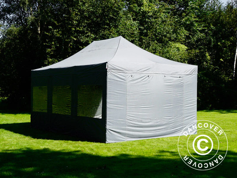 Quick-up telt FleXtents PRO 4x6m Grå, inkl. 8 sider - Image 34