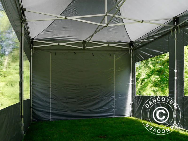 Quick-up telt FleXtents PRO 4x6m Grå, inkl. 8 sider - Image 4