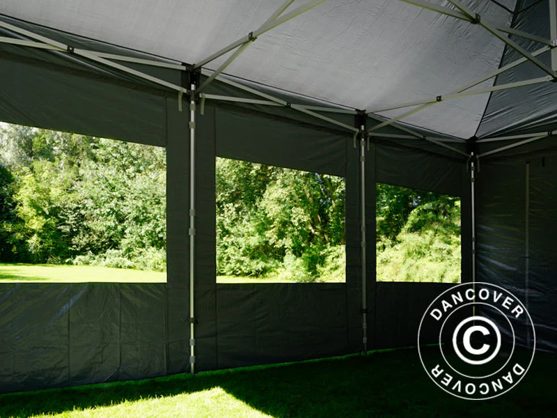 Quick-up telt FleXtents PRO 4x6m Grå, inkl. 8 sider - Image 5