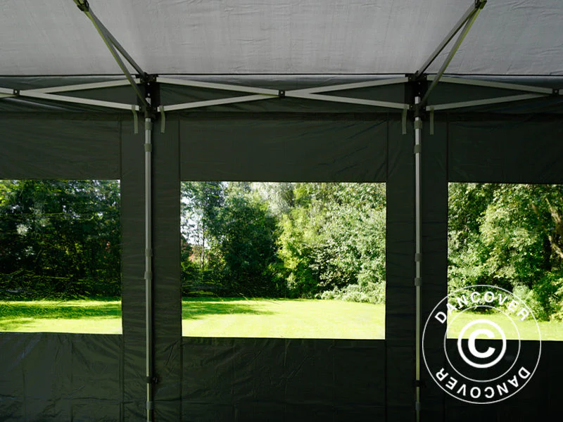 Quick-up telt FleXtents PRO 4x6m Grå, inkl. 8 sider - Image 7