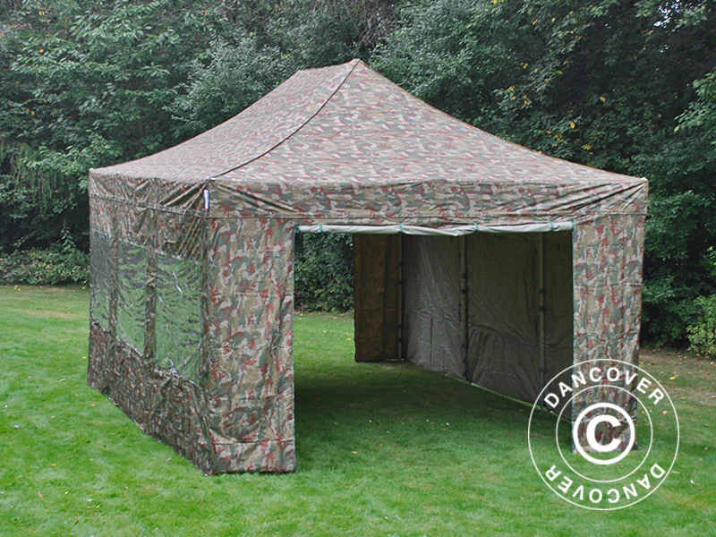 Quick-up telt FleXtents PRO 4x6m Kamuflasje, inkl. 8 sider - Image 13