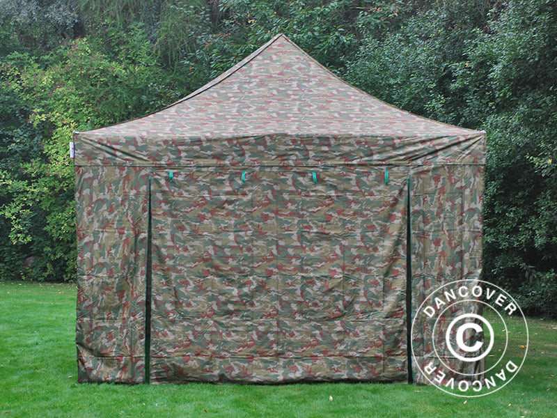 Quick-up telt FleXtents PRO 4x6m Kamuflasje, inkl. 8 sider - Image 16