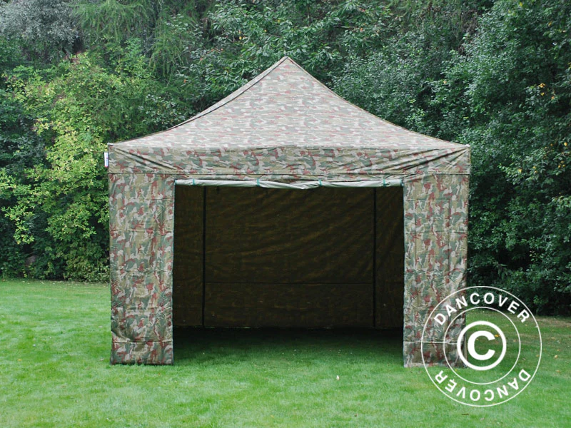Quick-up telt FleXtents PRO 4x6m Kamuflasje, inkl. 8 sider - Image 4
