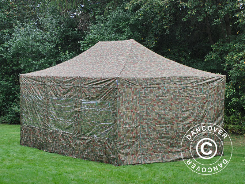 Quick-up telt FleXtents PRO 4x6m Kamuflasje, inkl. 8 sider - Image 5