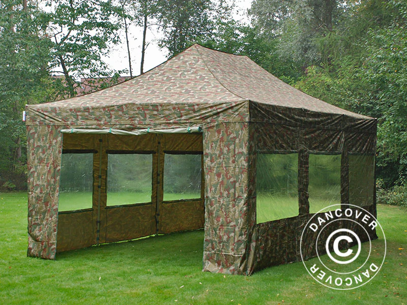 Quick-up telt FleXtents PRO 4x6m Kamuflasje, inkl. 8 sider - Image 9