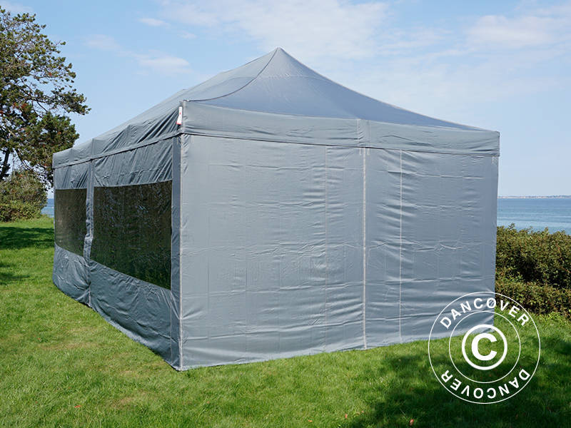 Quick-up telt FleXtents PRO 4x8m Grå, inkl. 6 sider - Image 4