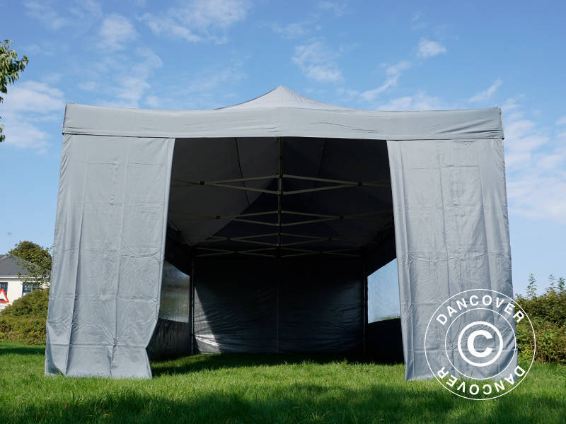 Quick-up telt FleXtents PRO 4x8m Grå, inkl. 6 sider - Image 7