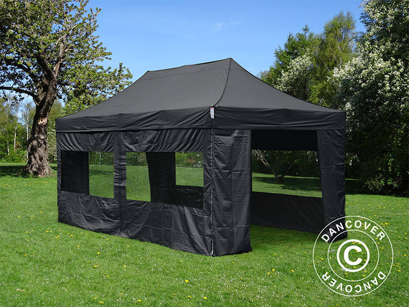 Quick-up telt FleXtents PRO 4x8m Svart, inkl. 6 sider - Image 6