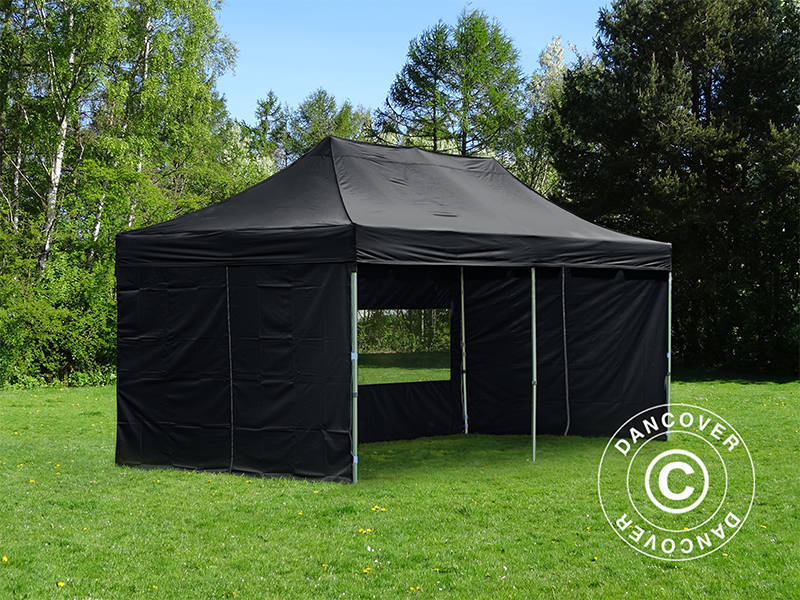 Quick-up telt FleXtents PRO 4x8m Svart, inkl. 6 sider - Image 8