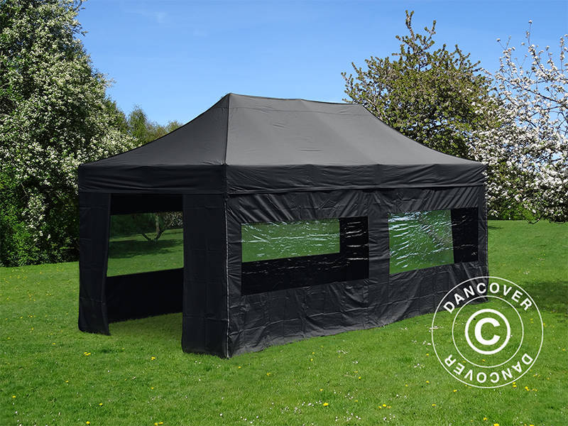 Quick-up telt FleXtents PRO 4x8m Svart, inkl. 6 sider - Image 9