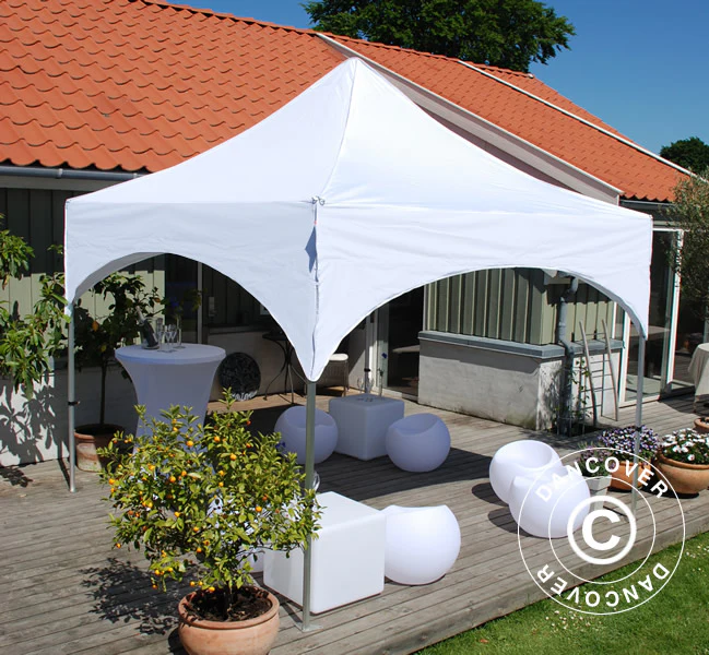 Quick-up telt FleXtents PRO "Arched" 3x3m Hvit, inkl. 4 sider - Image 5