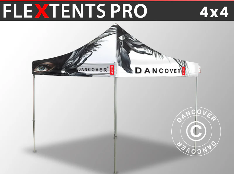 Quick-up telt FleXtents PRO med full digital trykk, 4x4m