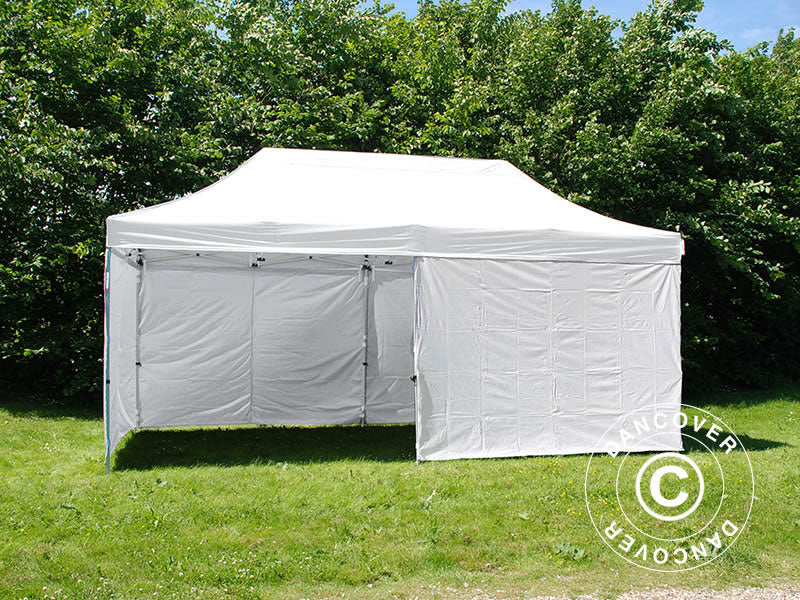 Quick-up telt FleXtents® PRO, Medisinsk & nødtelt, 3x6m, hvit, inkl. 6 sidevegger - Image 2