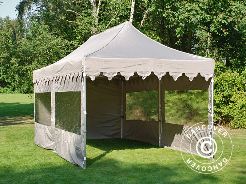 Quick-up telt FleXtents PRO "Morocco" 3x6m Latte, inkl. 6 sider - Image 10