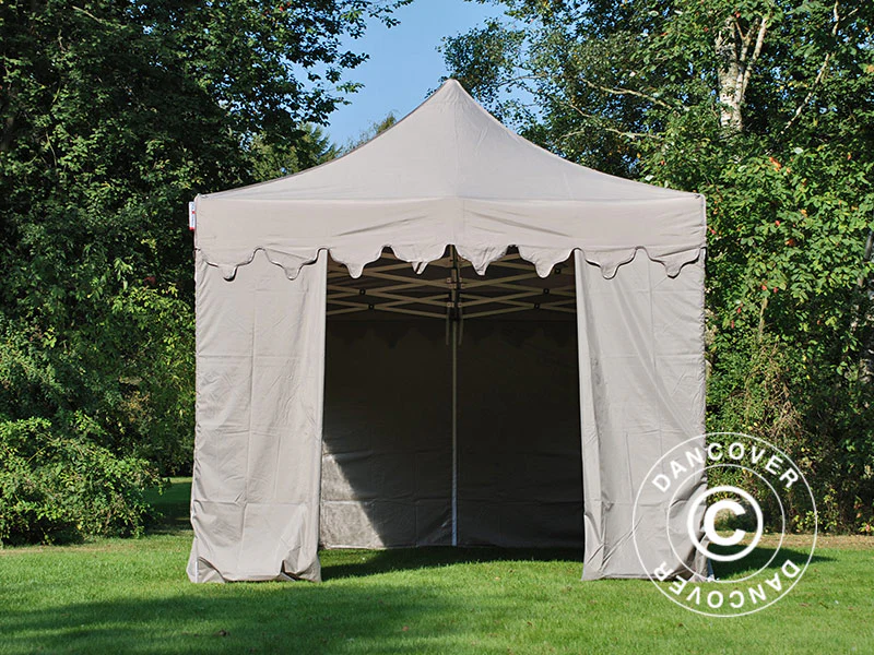Quick-up telt FleXtents PRO "Morocco" 3x6m Latte, inkl. 6 sider - Image 12
