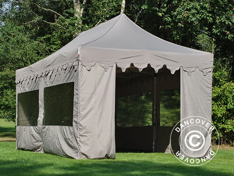 Quick-up telt FleXtents PRO "Morocco" 3x6m Latte, inkl. 6 sider - Image 14