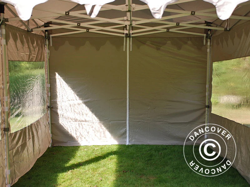 Quick-up telt FleXtents PRO "Morocco" 3x6m Latte, inkl. 6 sider - Image 15