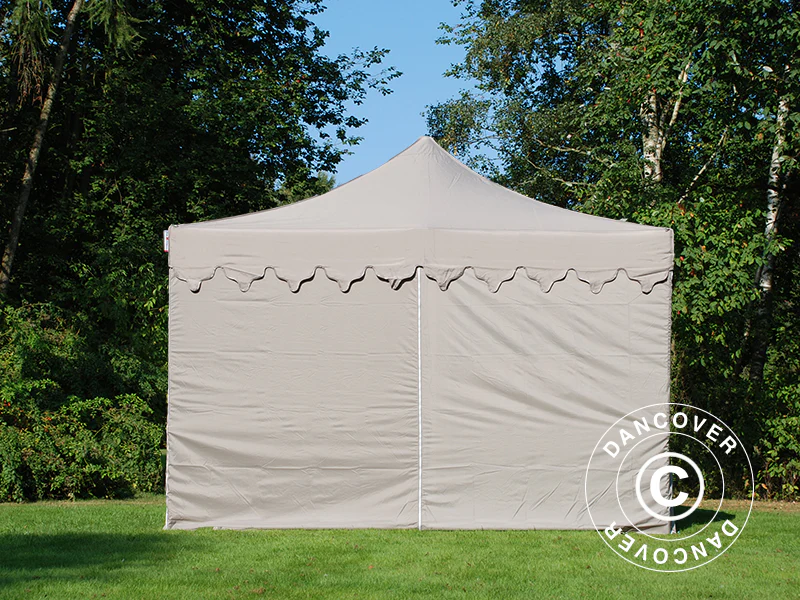 Quick-up telt FleXtents PRO "Morocco" 4x8m Latte, inkl. 6 sider - Image 4