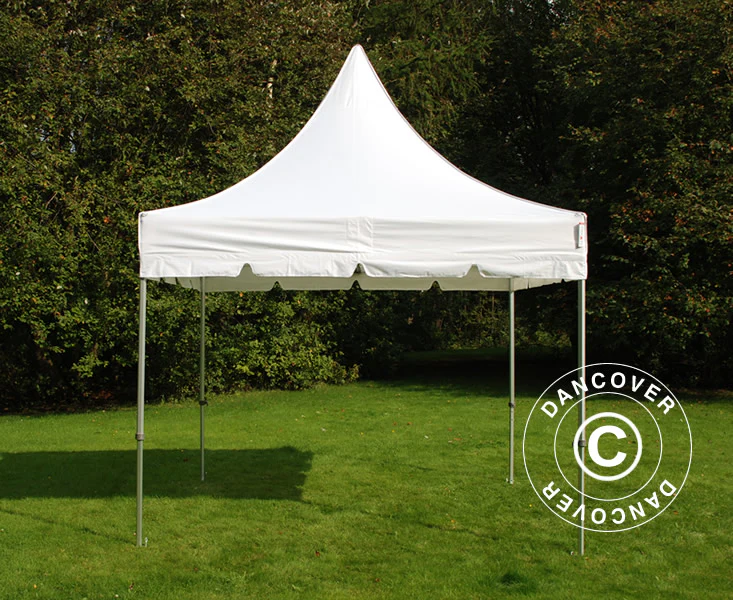 Quick-up telt FleXtents PRO Peak Pagoda 3x3m Hvit, inkl. 4 sider - Image 7
