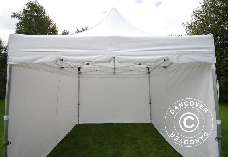 Quick-up telt FleXtents PRO Peak Pagoda 3x3m Hvit, inkl. 4 sider - Image 8