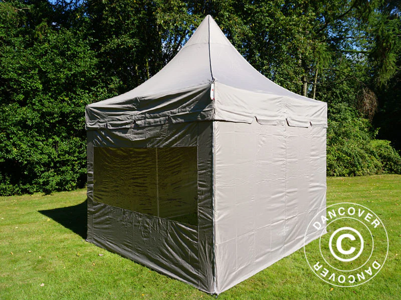 Quick-up telt FleXtents PRO Peak Pagoda 3x3m Latte, inkl. 4 sidevegger - Image 10