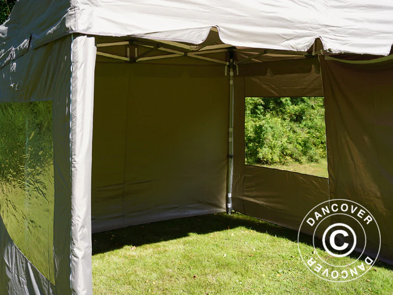 Quick-up telt FleXtents PRO Peak Pagoda 3x3m Latte, inkl. 4 sidevegger - Image 19