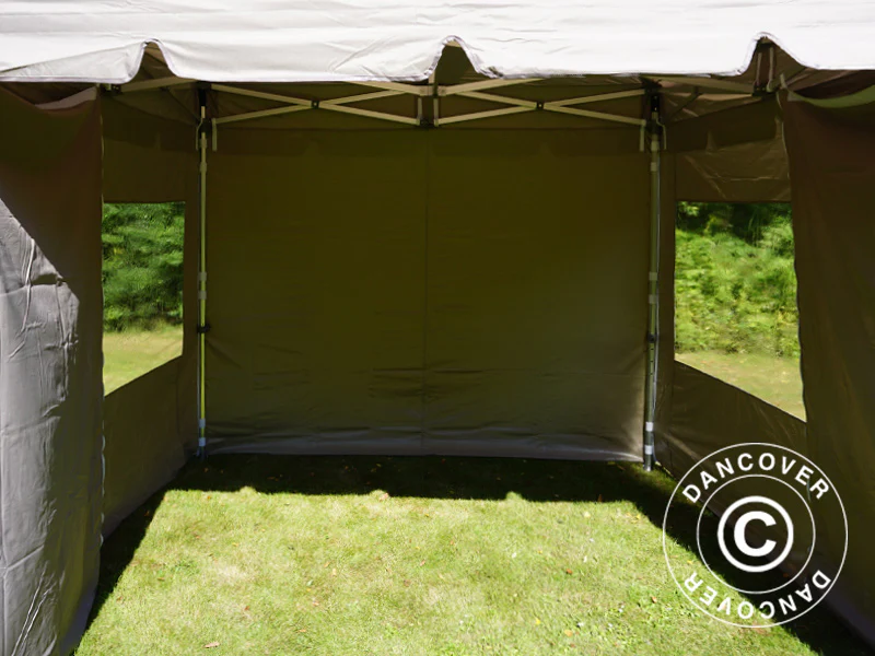 Quick-up telt FleXtents PRO Peak Pagoda 3x3m Latte, inkl. 4 sidevegger - Image 20