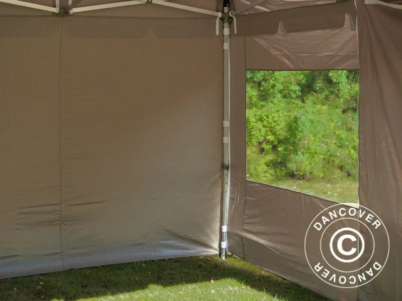 Quick-up telt FleXtents PRO Peak Pagoda 3x3m Latte, inkl. 4 sidevegger - Image 22