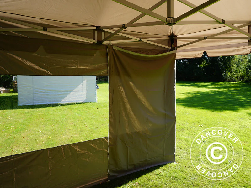 Quick-up telt FleXtents PRO Peak Pagoda 3x3m Latte, inkl. 4 sidevegger - Image 29