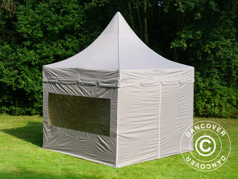 Quick-up telt FleXtents PRO Peak Pagoda 3x3m Latte, inkl. 4 sidevegger - Image 3