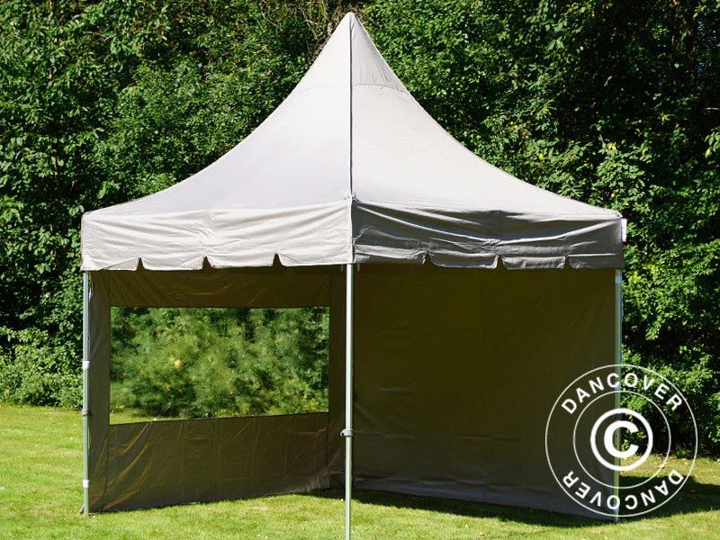 Quick-up telt FleXtents PRO Peak Pagoda 3x3m Latte, inkl. 4 sidevegger - Image 32