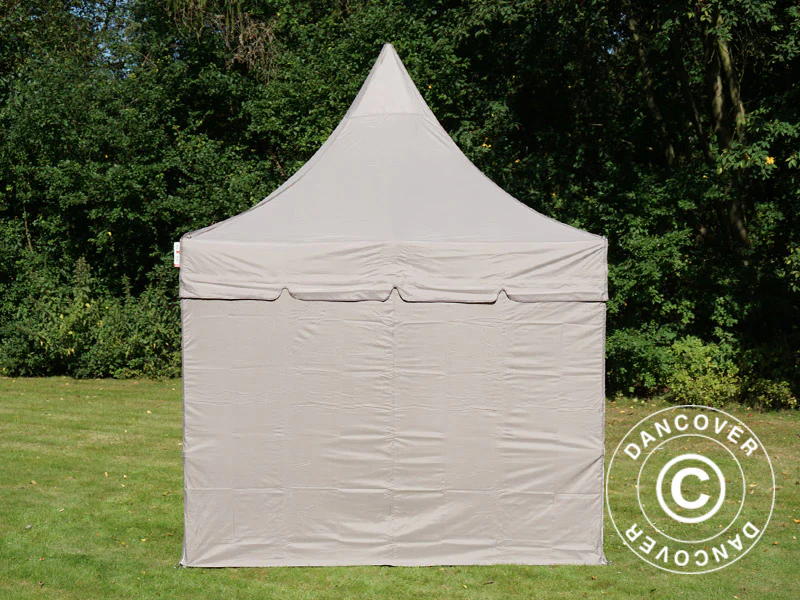 Quick-up telt FleXtents PRO Peak Pagoda 3x3m Latte, inkl. 4 sidevegger - Image 9