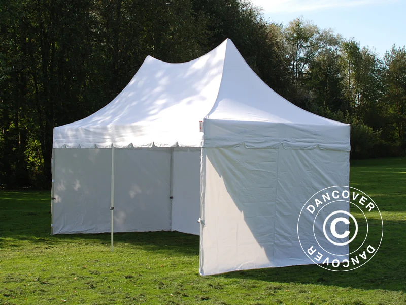 Quick-up telt FleXtents PRO Peak Pagoda 3x6m Hvit, inkl. 6 sider - Image 10