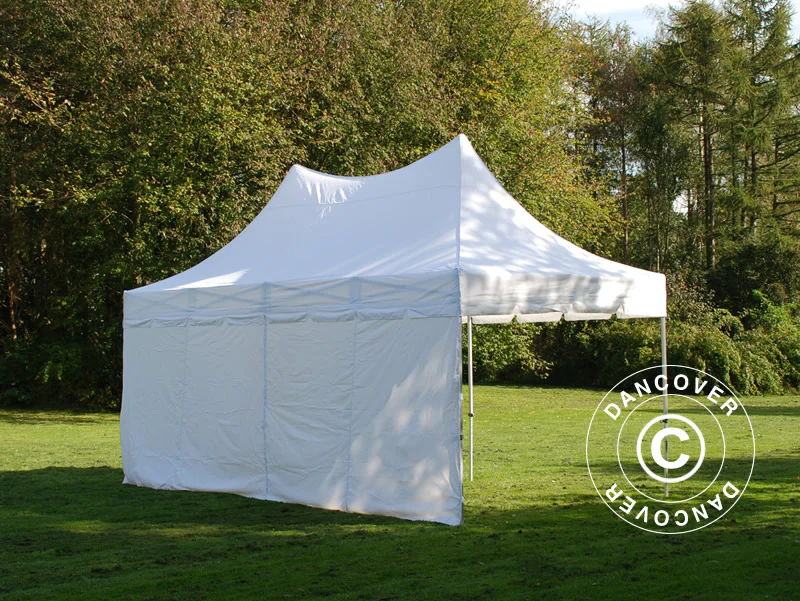 Quick-up telt FleXtents PRO Peak Pagoda 3x6m Hvit, inkl. 6 sider - Image 12