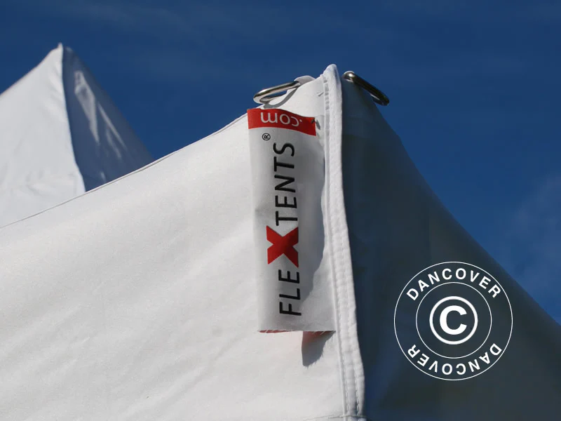 Quick-up telt FleXtents PRO Peak Pagoda 3x6m Hvit, inkl. 6 sider - Image 18