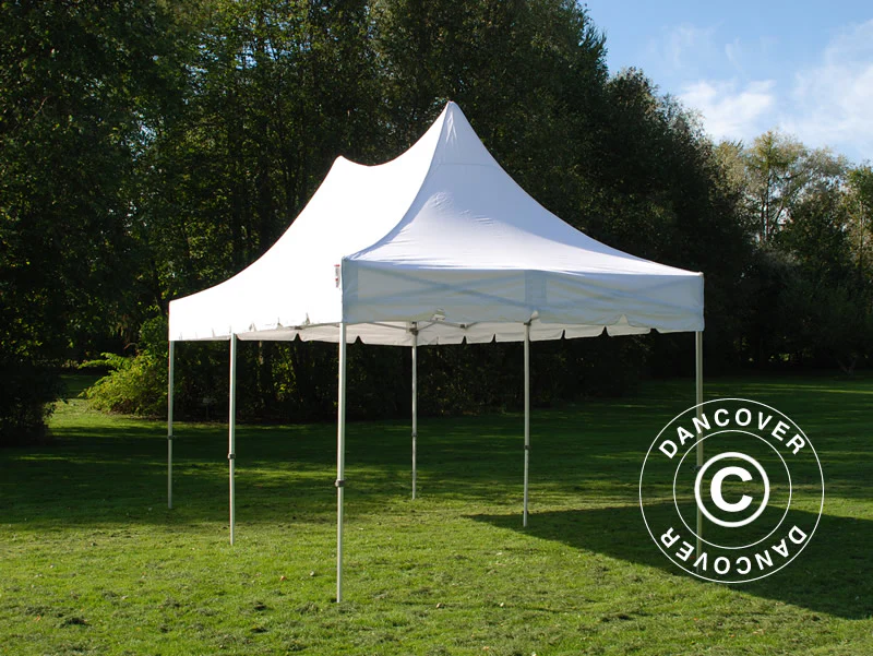 Quick-up telt FleXtents PRO Peak Pagoda 3x6m Hvit, inkl. 6 sider - Image 4