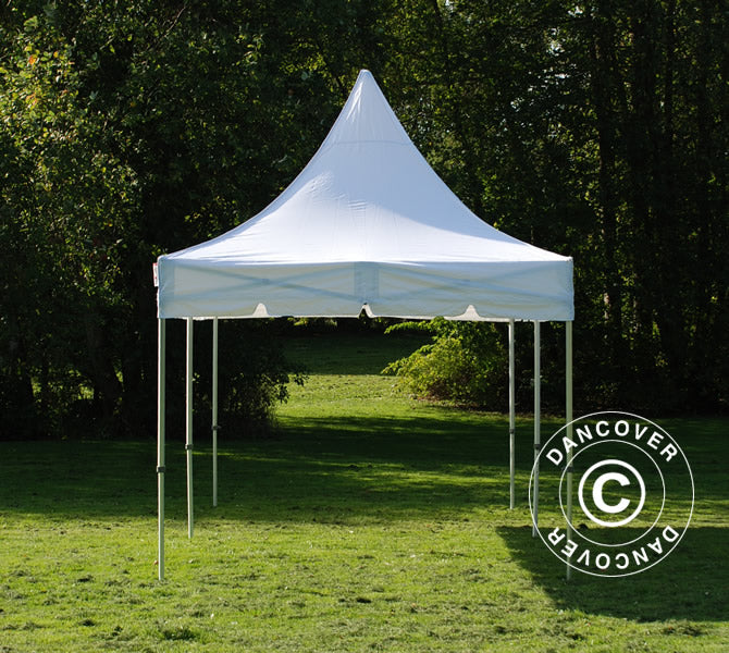 Quick-up telt FleXtents PRO Peak Pagoda 3x6m Hvit, inkl. 6 sider - Image 5
