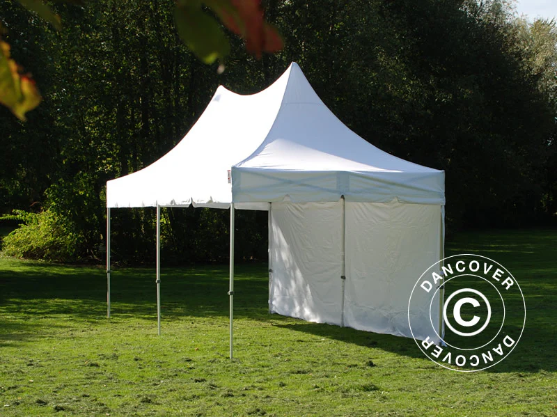Quick-up telt FleXtents PRO Peak Pagoda 3x6m Hvit, inkl. 6 sider - Image 6