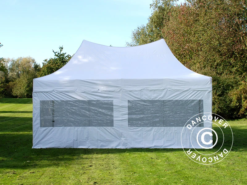 Quick-up telt FleXtents PRO Peak Pagoda 3x6m Hvit, inkl. 6 sider - Image 8