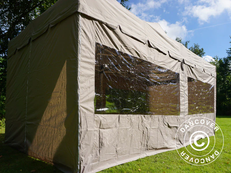 Quick-up telt FleXtents PRO Peak Pagoda 3x6m Latte, inkl. 6 sidevegger - Image 10