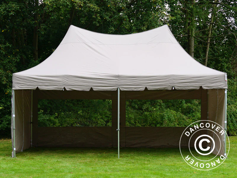 Quick-up telt FleXtents PRO Peak Pagoda 3x6m Latte, inkl. 6 sidevegger - Image 19