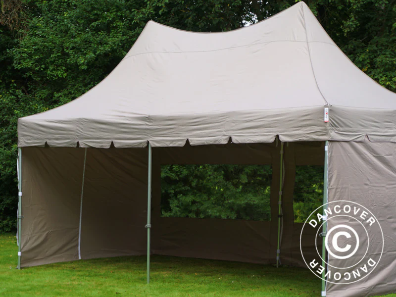 Quick-up telt FleXtents PRO Peak Pagoda 3x6m Latte, inkl. 6 sidevegger - Image 20