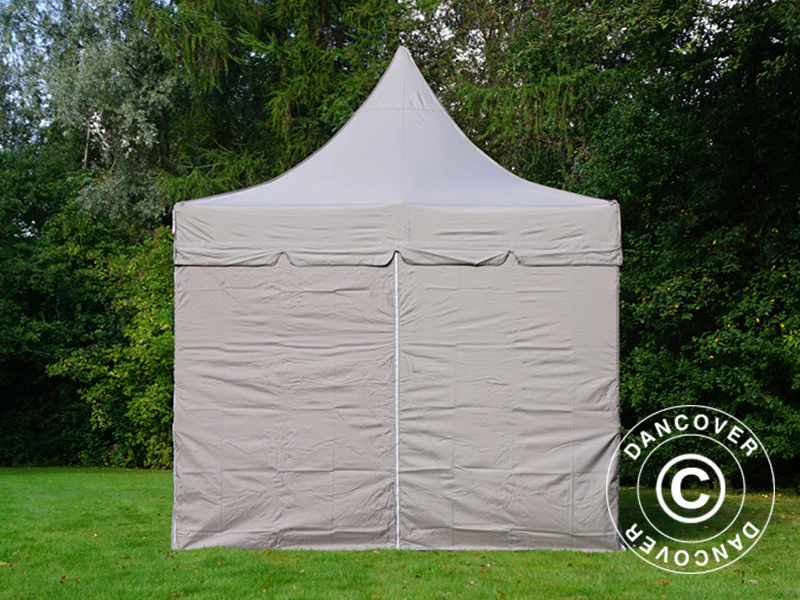 Quick-up telt FleXtents PRO Peak Pagoda 3x6m Latte, inkl. 6 sidevegger - Image 6